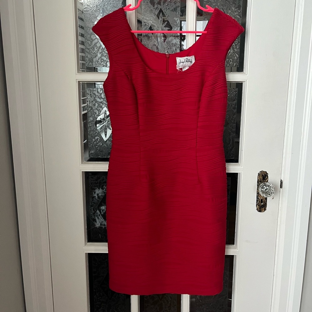 Joseph Ribkoff Elegant Textured Mini Dress | Timeless Designer | Size 8